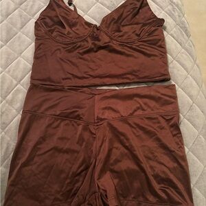 Aerie Chocolate Brown Intimate Set
